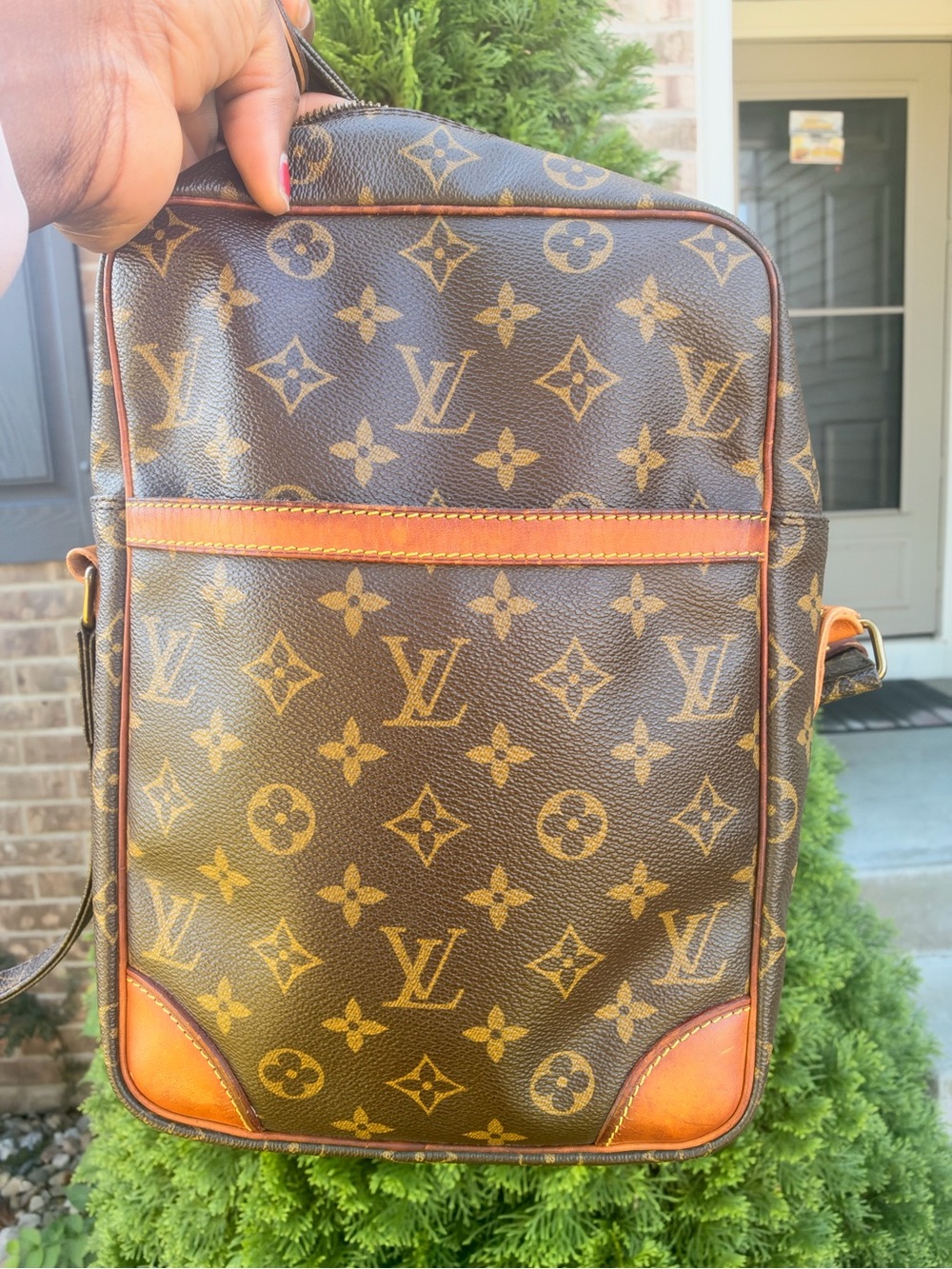 Louis Vuitton Monogram Canvas Messenger Bag in Brown and Tan